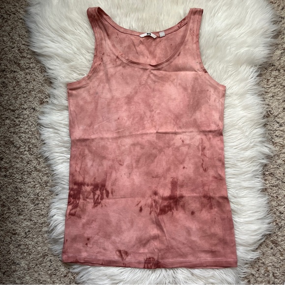 Uniqlo Pink Tie-Dye Tank Top - Picture 1 of 5